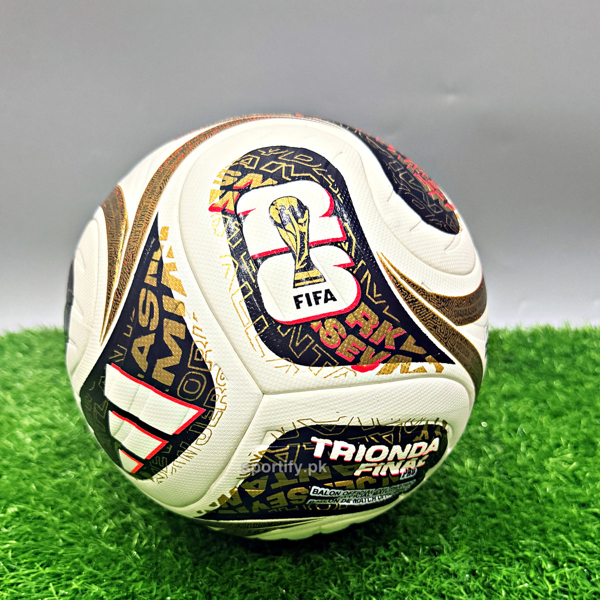 Trionda Final Pro football showing the FIFA World Cup 26 trophy badge