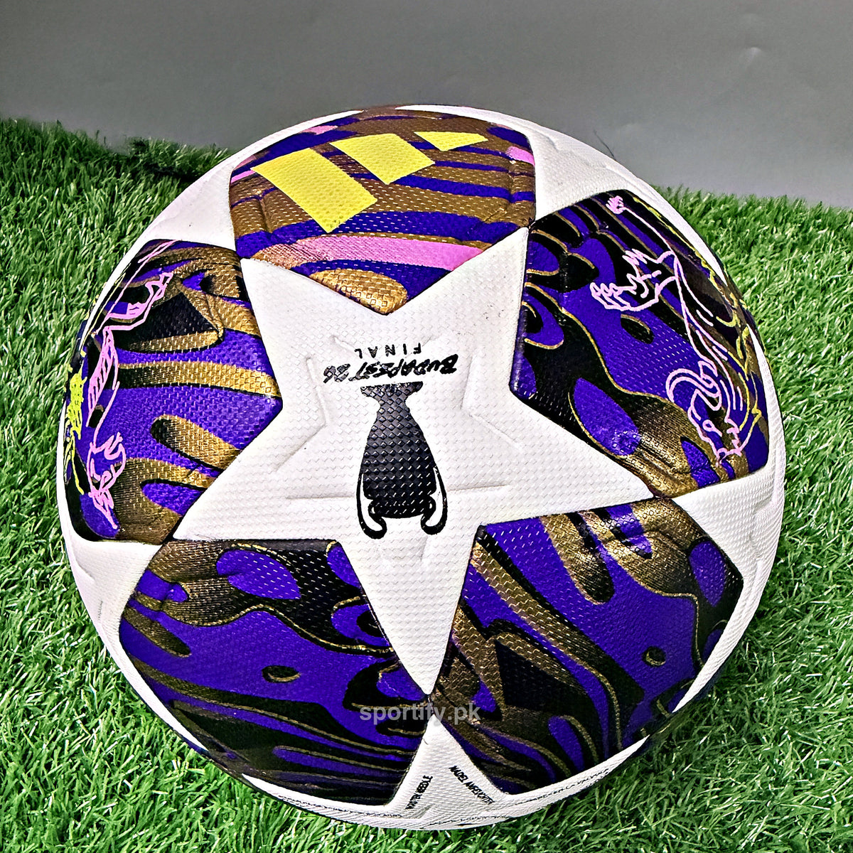 UCL Pro 25/26 Budapest Finale football star panel printed Budapest 26 Final with trophy