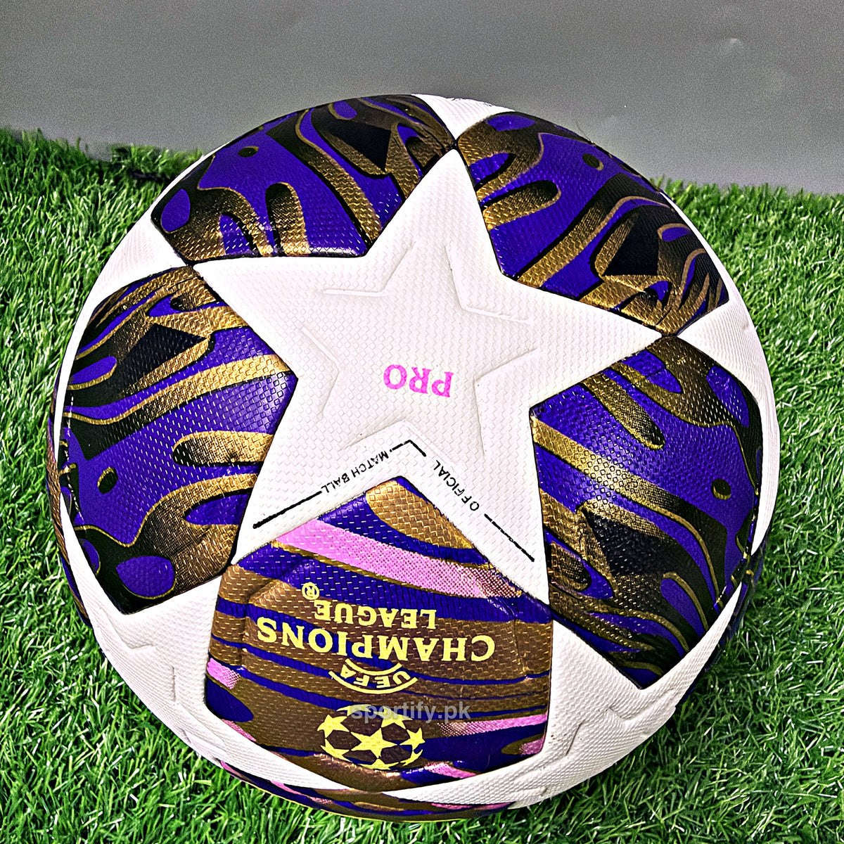UCL Pro 25/26 Budapest Finale football valve star with pressure print